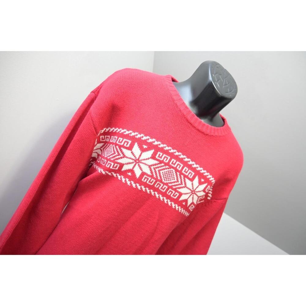 Chaps Ralph Lauren Red Knitted Holiday Sweater Cotton Acrylic Mens Size 2XL XXL - Picture 4 of 7
